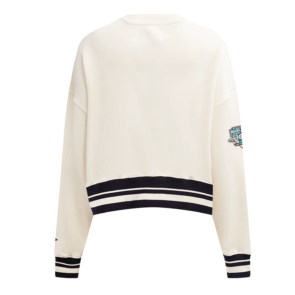 MLB FLORIDA MARLINS RETRO CLASSIC WOMEN'S CREWNECK (EGGSHELL/ BLACK) - Image 3