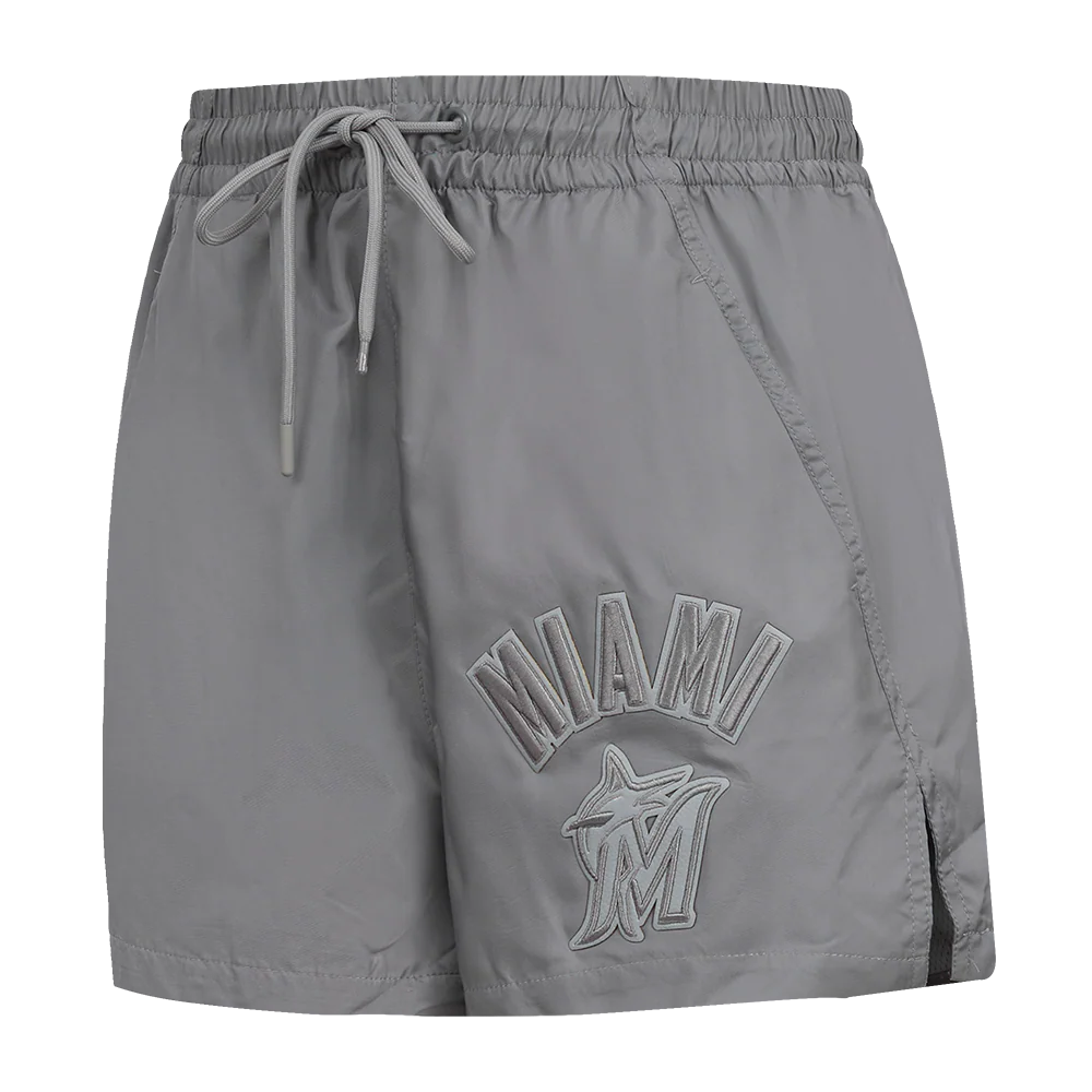 MLB MIAMI MARLINS TRIPLE TONAL W WOVEN WOMEN'S SHORT (GRAY)