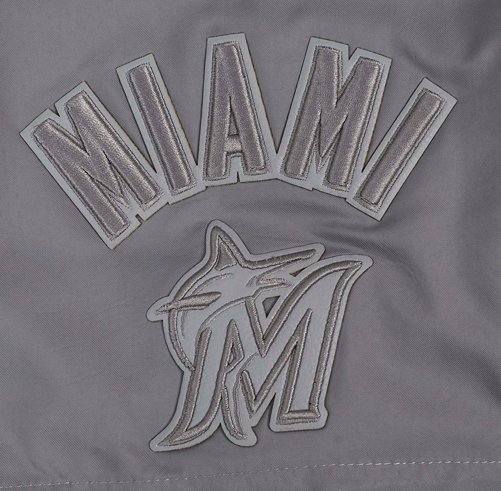 MLB MIAMI MARLINS TRIPLE TONAL W WOVEN WOMEN'S SHORT (GRAY) - Image 5