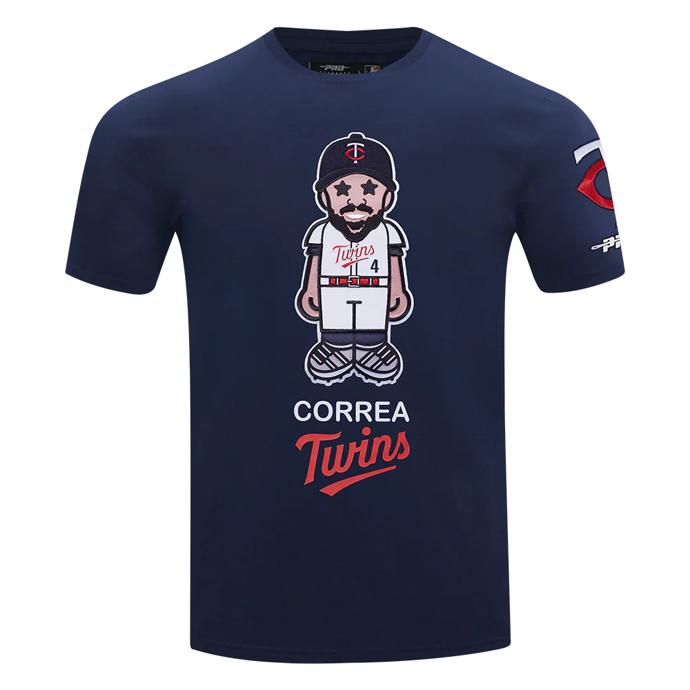 MLB MINNESOTA TWINS CARLOS CORREA #4 AVATAR SINGLE JERSEY MEN'S TOP (MIDNIGHT NAVY)