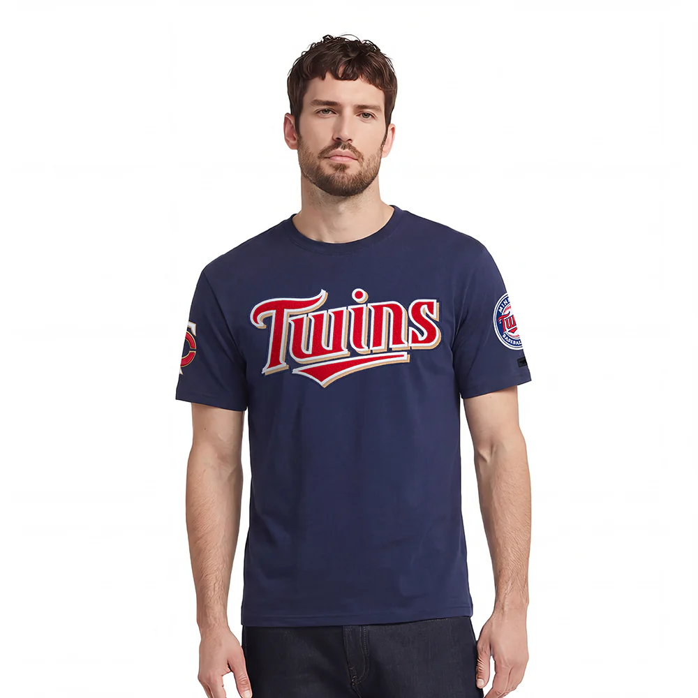 MLB MINNESOTA TWINS CLASSIC CHENILLE MEN'S S/S TEE (MIDNIGHT NAVY)
