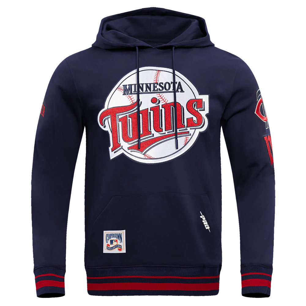 MLB MINNESOTA TWINS RETRO CLASSIC MEN'S PULLOVER HOODIE (MIDNIGHT NAVY/RED/MIDNIGHT NAVY)