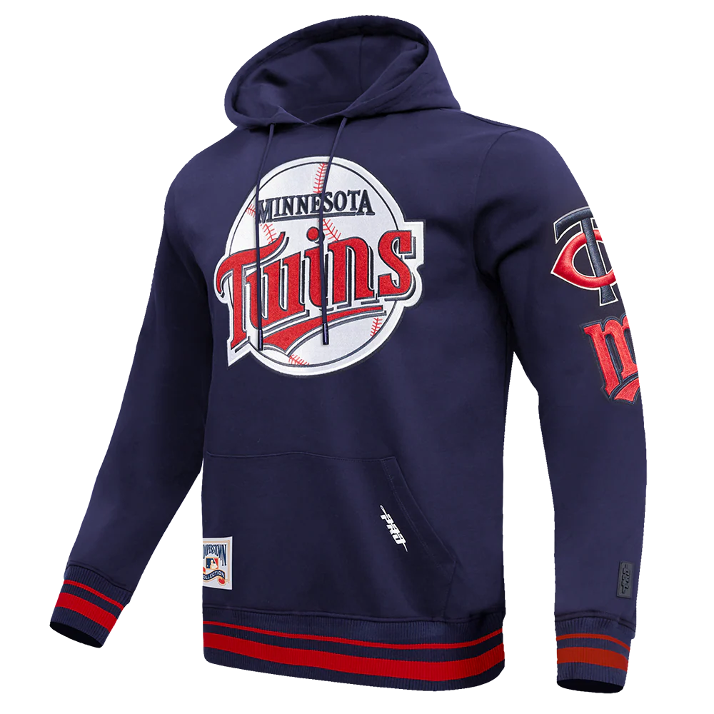 MLB MINNESOTA TWINS RETRO CLASSIC MEN'S PULLOVER HOODIE (MIDNIGHT NAVY/RED/MIDNIGHT NAVY) - Image 2