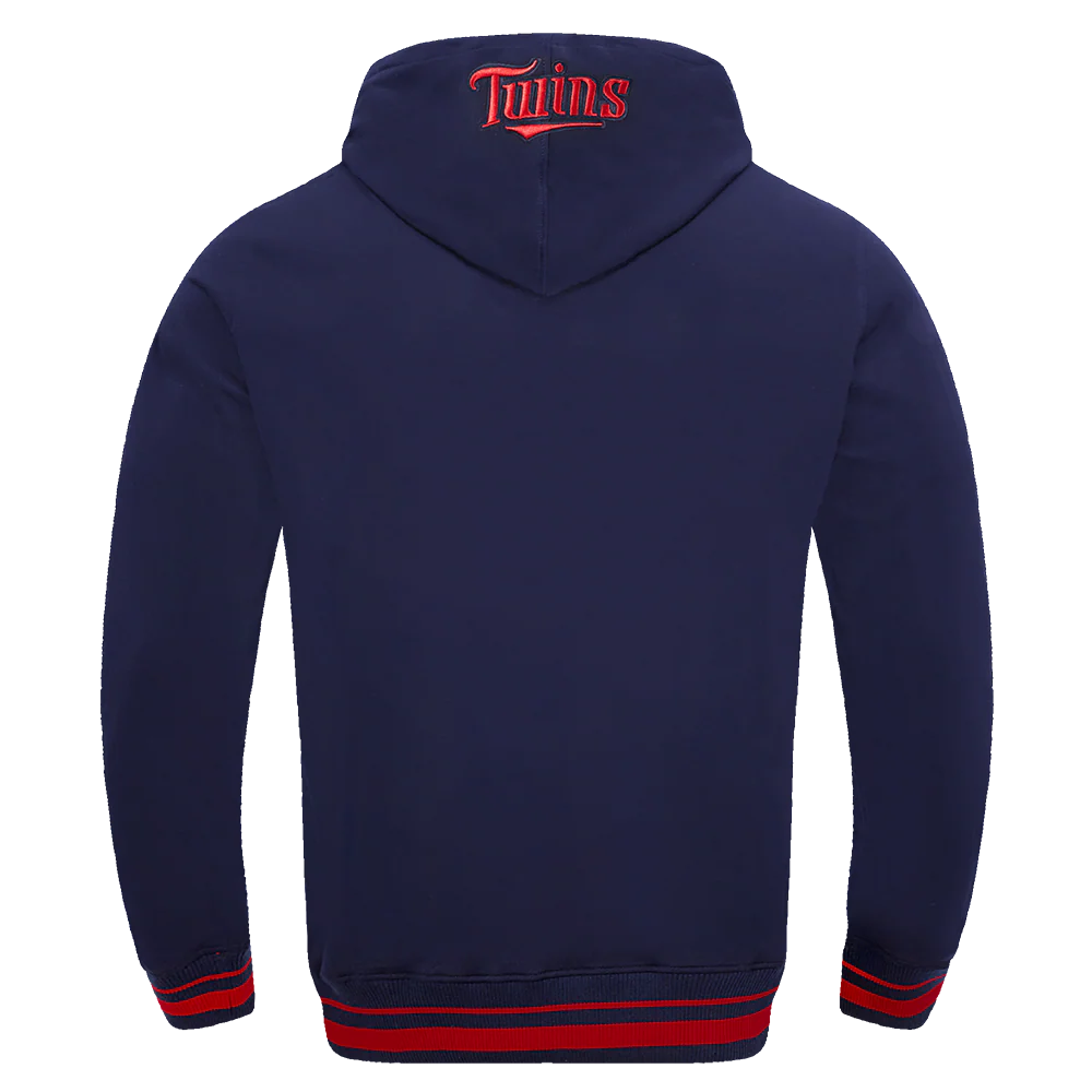 MLB MINNESOTA TWINS RETRO CLASSIC MEN'S PULLOVER HOODIE (MIDNIGHT NAVY/RED/MIDNIGHT NAVY) - Image 3