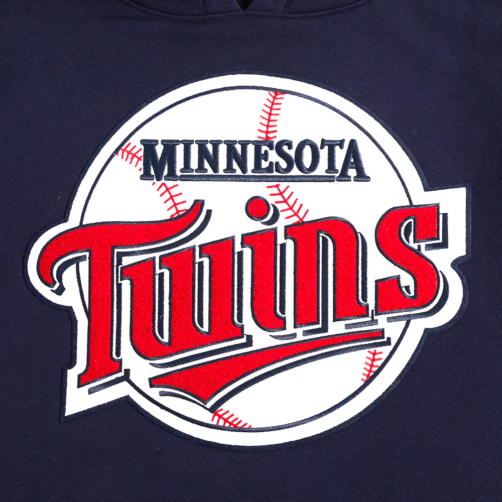 MLB MINNESOTA TWINS RETRO CLASSIC MEN'S PULLOVER HOODIE (MIDNIGHT NAVY/RED/MIDNIGHT NAVY) - Image 5