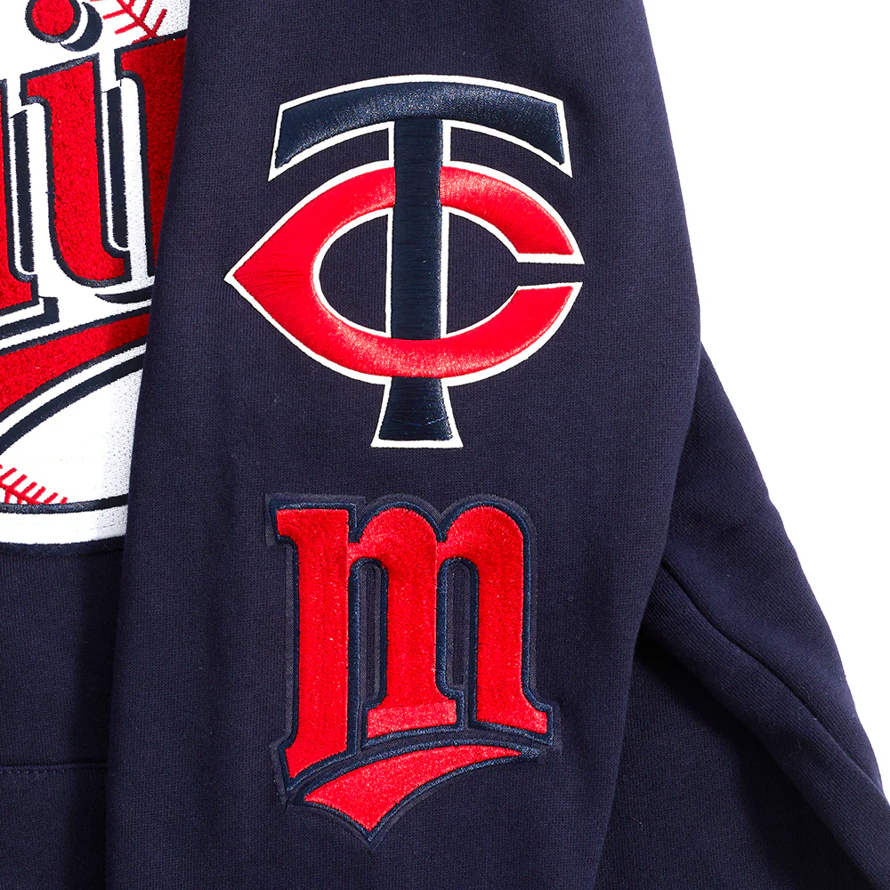 MLB MINNESOTA TWINS RETRO CLASSIC MEN'S PULLOVER HOODIE (MIDNIGHT NAVY/RED/MIDNIGHT NAVY) - Image 7