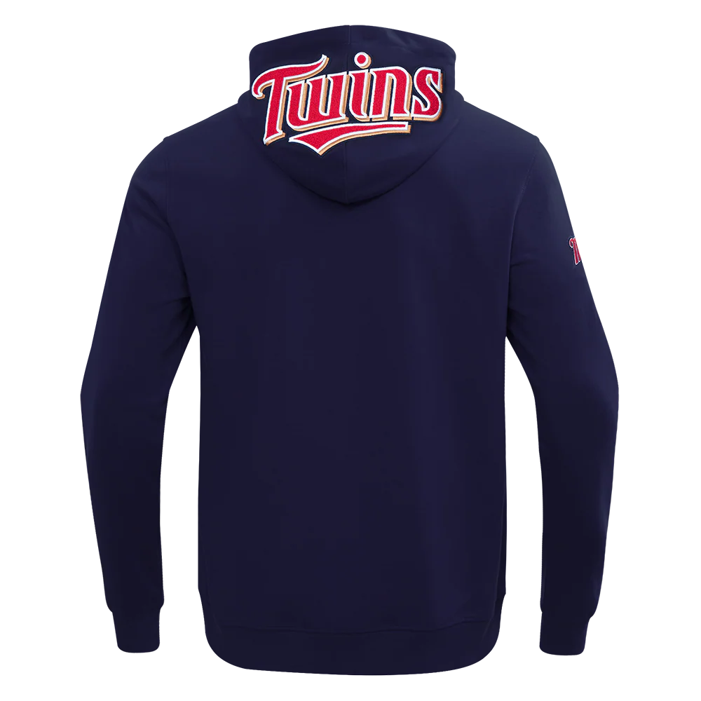 MLB MINNESOTA TWINS CLASSIC CHENILLE MEN'S FULL ZIP HOODIE (MIDNIGHT NAVY) - Image 5