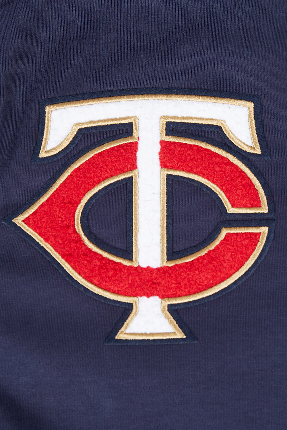 MLB MINNESOTA TWINS CLASSIC CHENILLE MEN'S FULL ZIP HOODIE (MIDNIGHT NAVY) - Image 7
