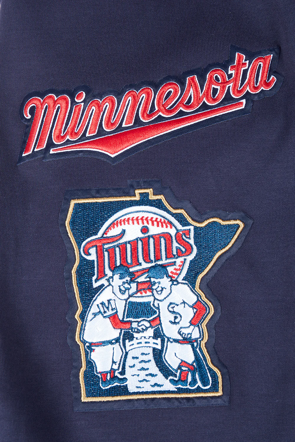 MLB MINNESOTA TWINS CLASSIC CHENILLE MEN'S FULL ZIP HOODIE (MIDNIGHT NAVY) - Image 8
