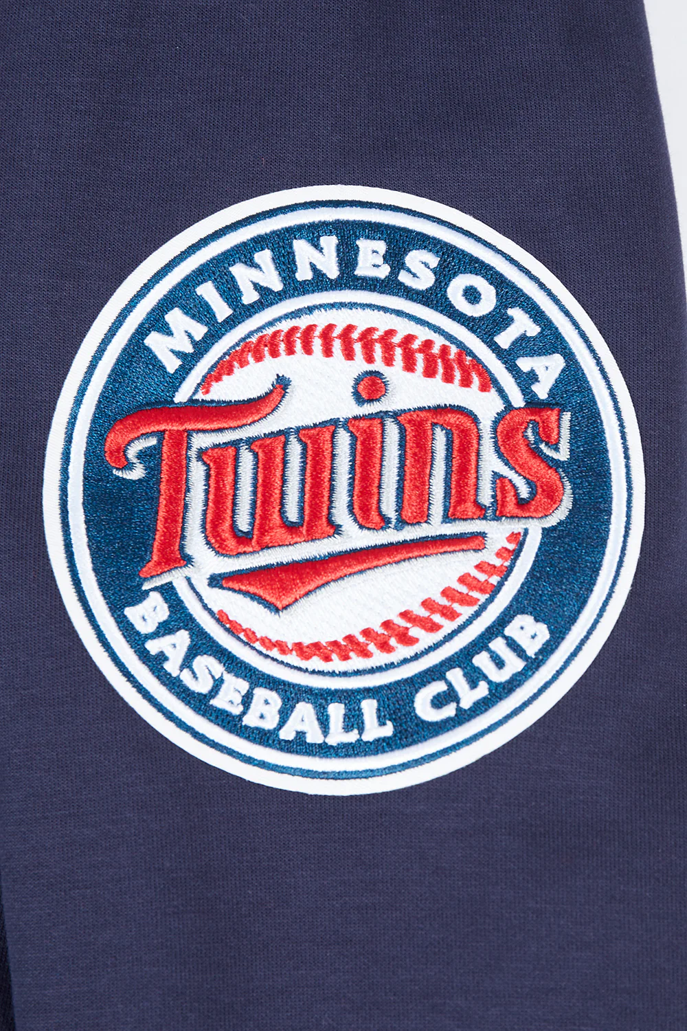 MLB MINNESOTA TWINS CLASSIC CHENILLE MEN'S FULL ZIP HOODIE (MIDNIGHT NAVY) - Image 9