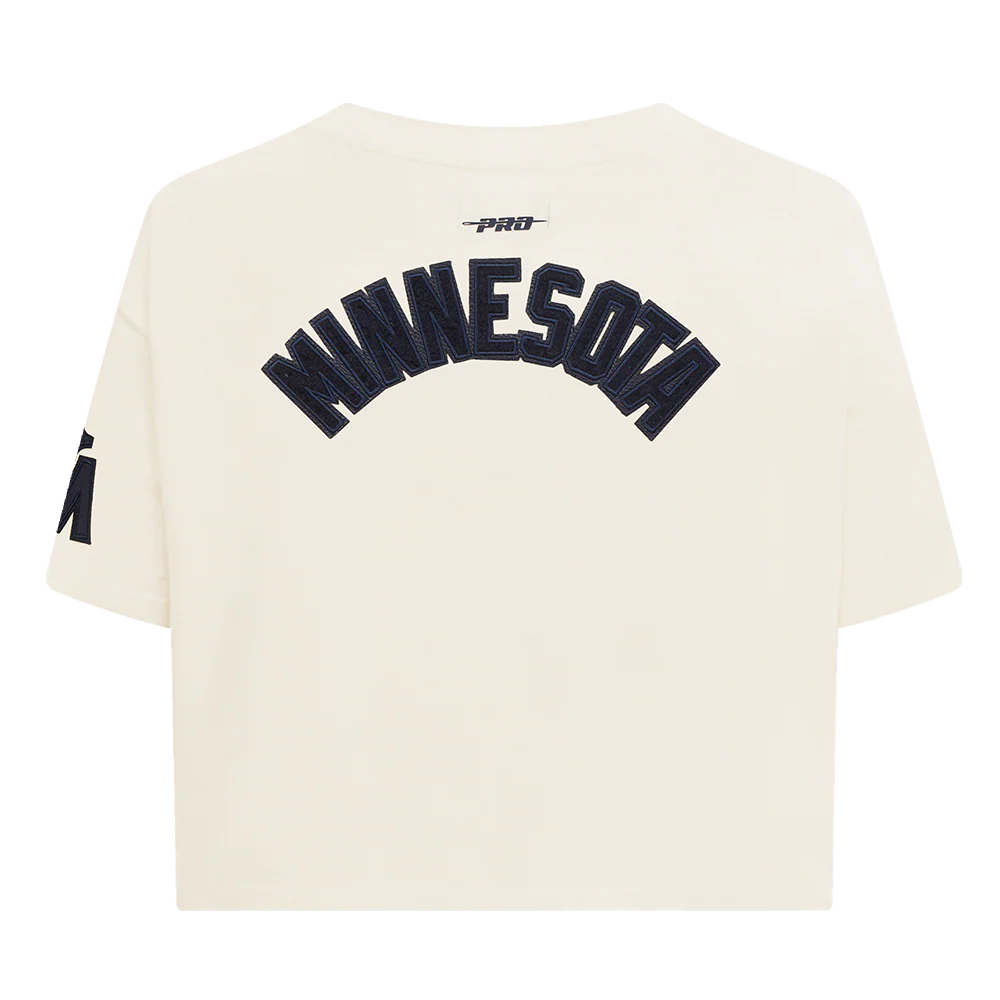 MLB MINNESOTA TWINS TRIPLE TONAL SINGLE JERSEY BOXY WOMEN'S TEE (EGGSHELL) - Image 3
