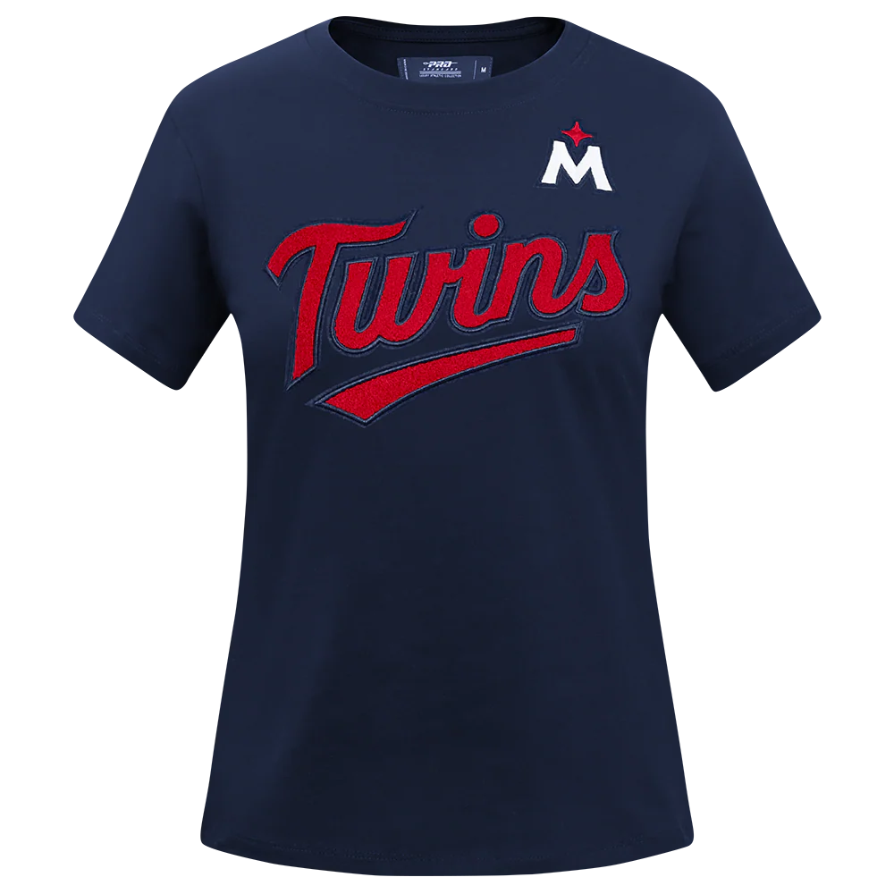 MLB MINNESOTA TWINS CLASSIC WOMEN'S SINGLE JERSEY SLIM FIT TOP (MIDNIGHT NAVY)