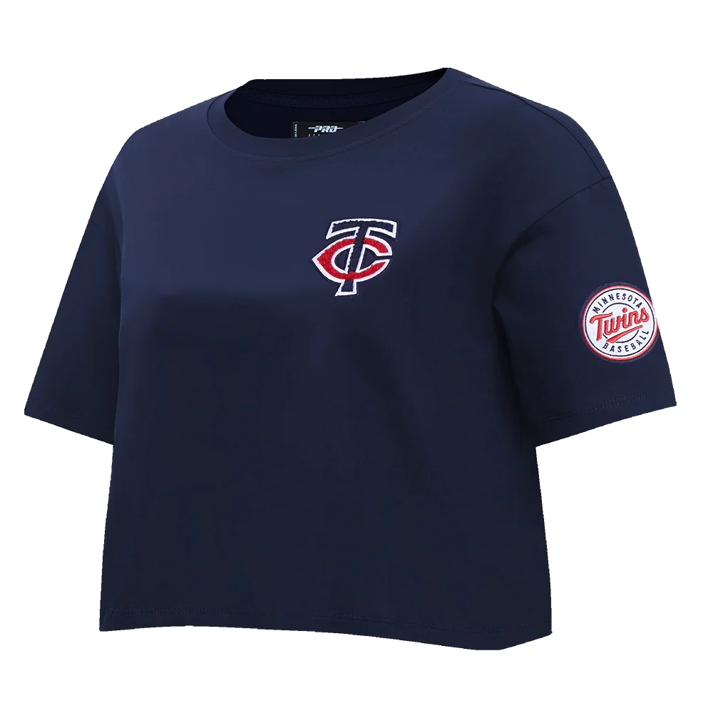 MLB MINNESOTA TWINS CLASSIC WOMEN'S BOXY TOP (MIDNIGHT NAVY) - Image 2