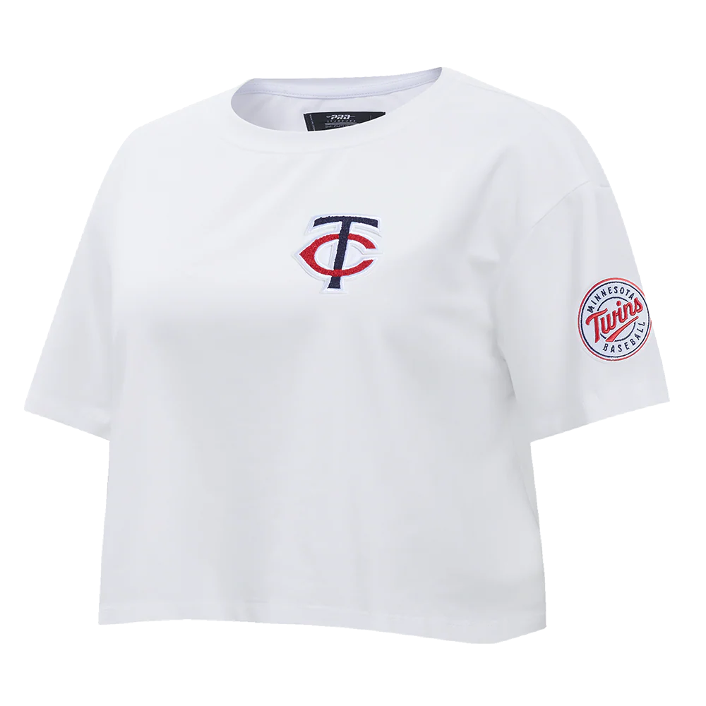 MLB MINNESOTA TWINS CLASSIC WOMEN'S BOXY TOP (WHITE) - Image 2