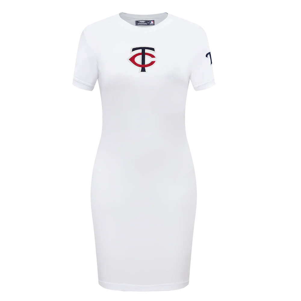 MLB MINNESOTA TWINS CLASSIC WOMEN'S BODYCON DRESS (WHITE)