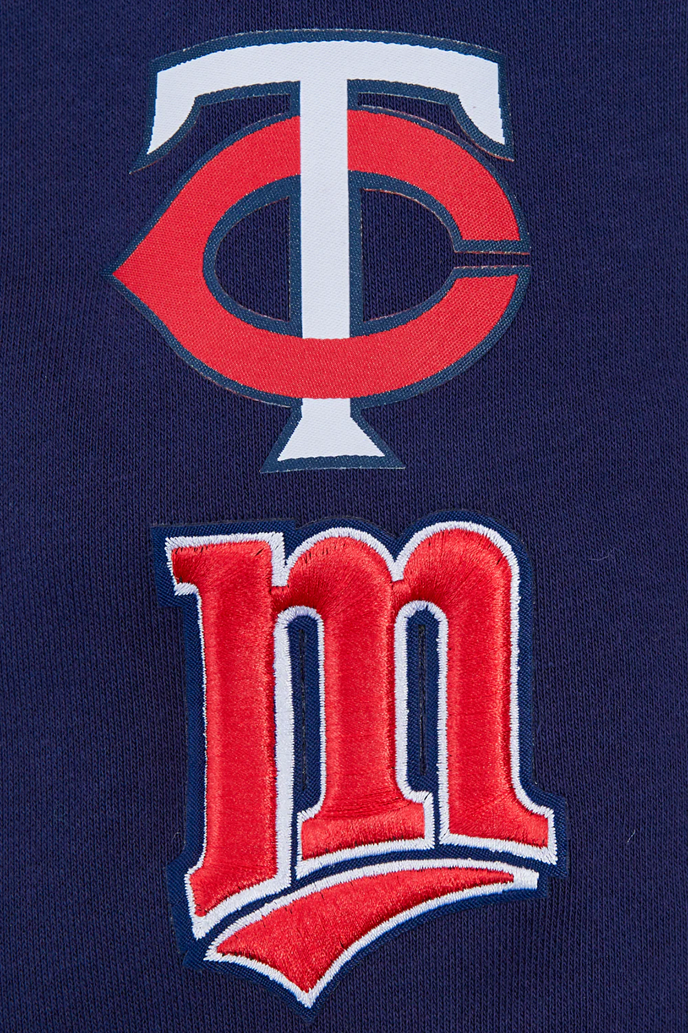 MLB MINNESOTA TWINS RETRO CLASSIC WOMEN'S RIB CROPPED PULLOVER HOODIE (MIDNIGHT NAVY/RED/MIDNIGHT NAVY) - Image 6