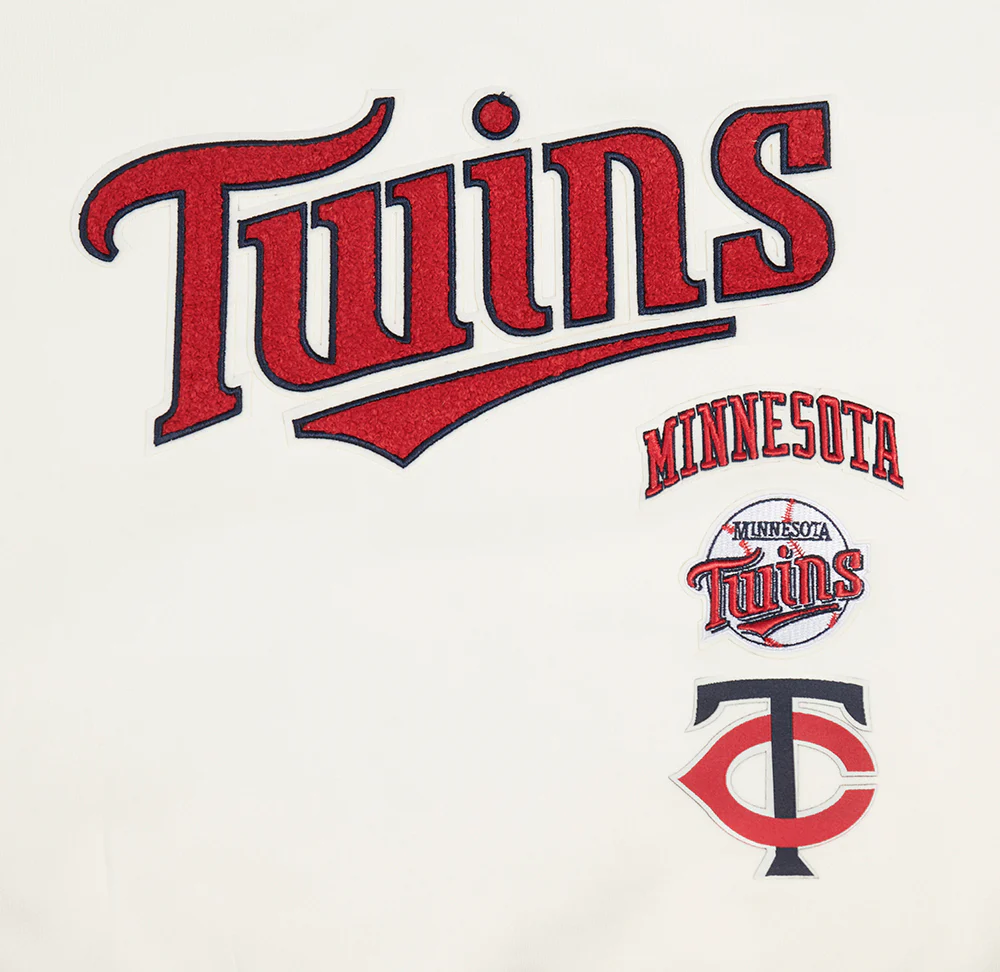 MLB MINNESOTA TWINS RETRO CLASSIC WOMEN'S RIB CREWNECK (EGGSHELL/ RED) - Image 6