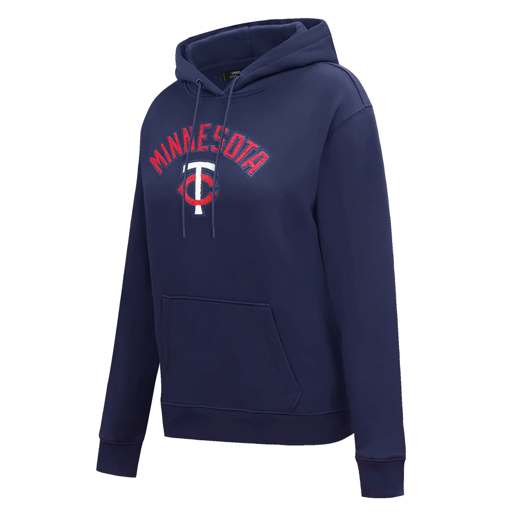 MLB MINNESOTA TWINS CLASSIC WOMEN'S FLEECE PULLOVER HOODIE (MIDNIGHT NAVY) - Image 2