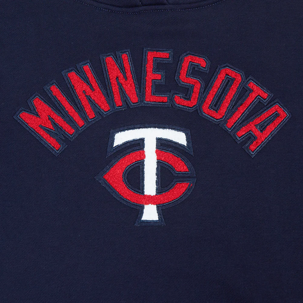 MLB MINNESOTA TWINS CLASSIC WOMEN'S FLEECE PULLOVER HOODIE (MIDNIGHT NAVY) - Image 5