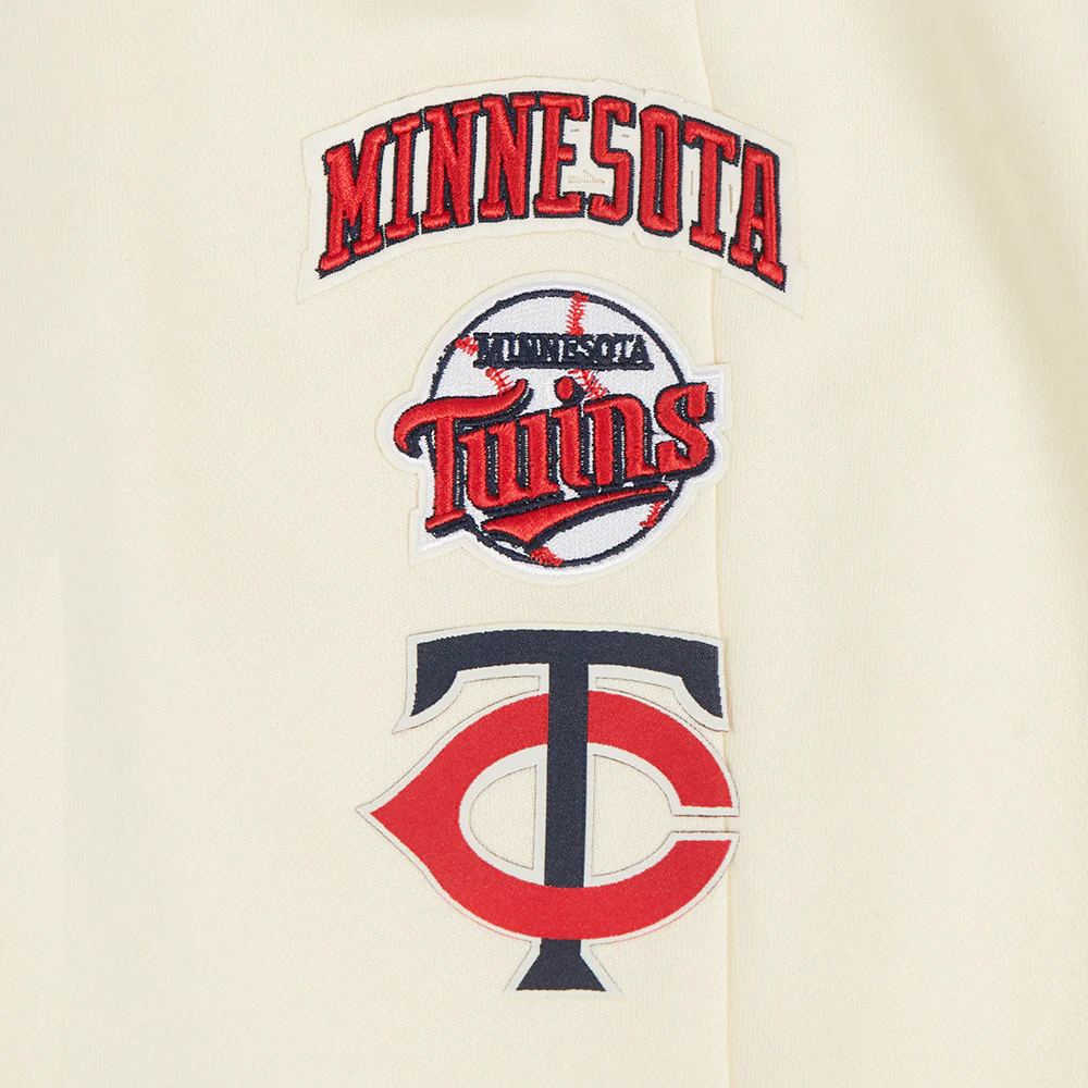 MLB MINNESOTA TWINS RETRO CLASSIC WOMEN'S RIB SWEATPANT (EGGSHELL/ RED) - Image 5