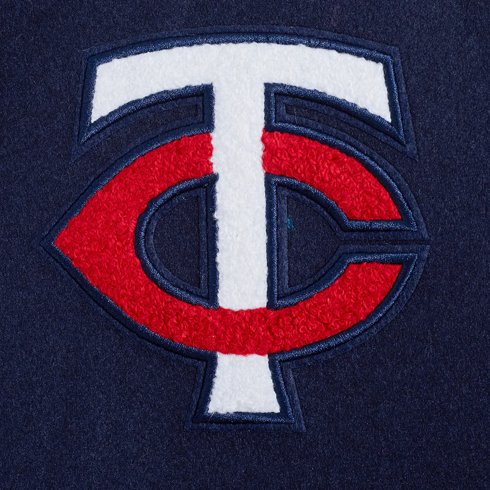 MLB MINNESOTA TWINS CLASSIC WOMEN'S WOOL VARSITY JACKET (MIDNIGHT NAVY/WHITE) - Image 6