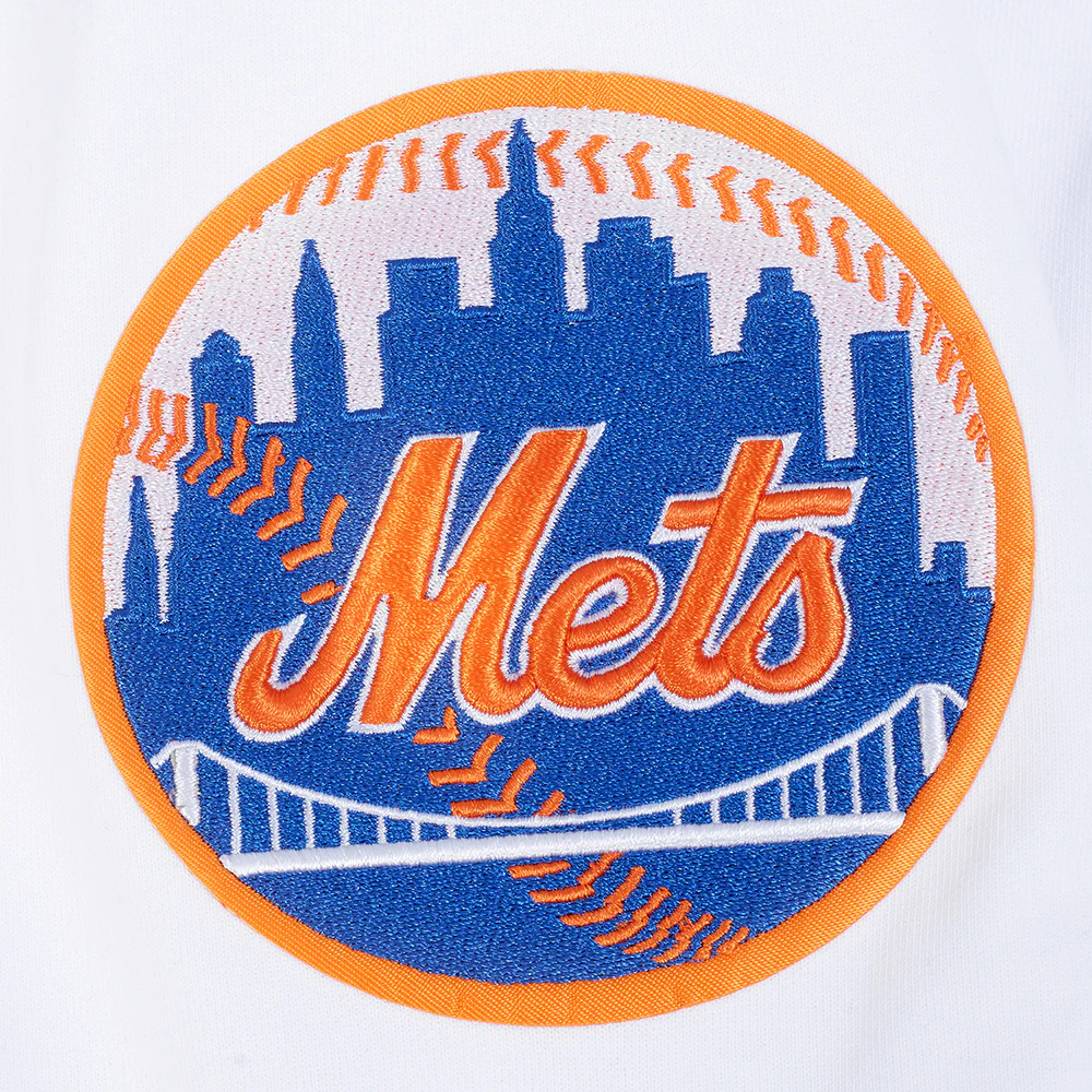 MLB NEW YORK METS SOUVENIR MEN'S WARM UP JACKET (WHITE/ROYAL BLUE) - Image 7