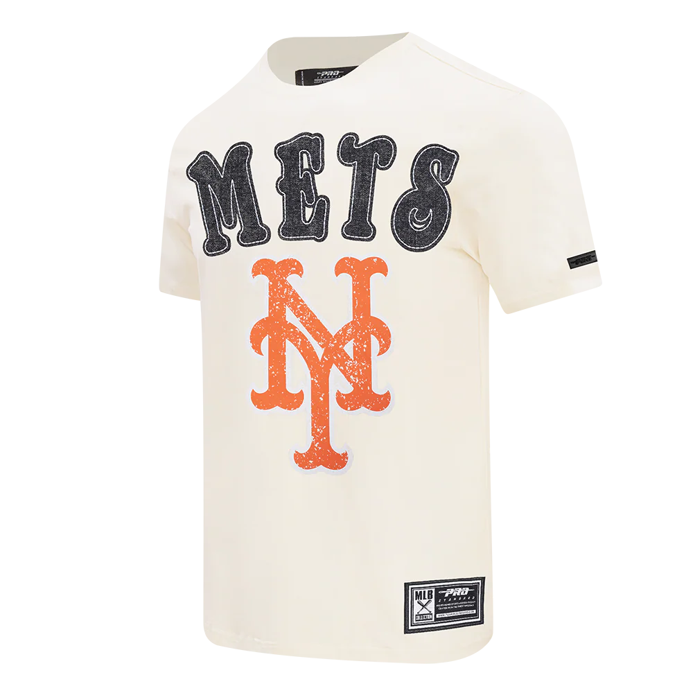 NEW YORK METS REBEL ATHLETICS STACKED LOGO MEN'S SJ TEE (EGGSHELL) - Image 2