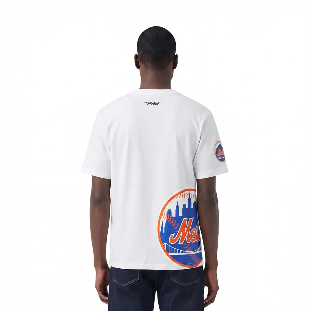 MLB NEW YORK METS LIVING LARGE MEN'S CJ DROP SHOULDER TEE (WHITE) - Image 2