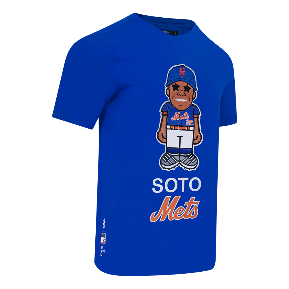MLB NEW YORK METS JUAN SOTO #22 AVATAR MEN'S SINGLE JERSEY TOP (ROYAL BLUE) - Image 3
