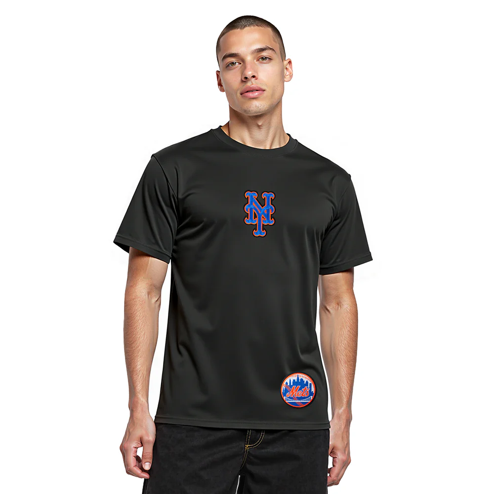 MLB NEW YORK METS WINGSPAN MEN'S CJ DROP SHOULDER TEE (BLACK) - Image 2
