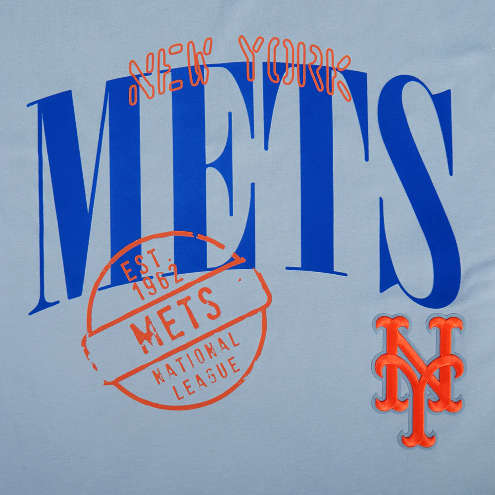 MLB NEW YORK METS  STAMPED MEN'S S/S TEE (DUSTY BLUE) - Image 8