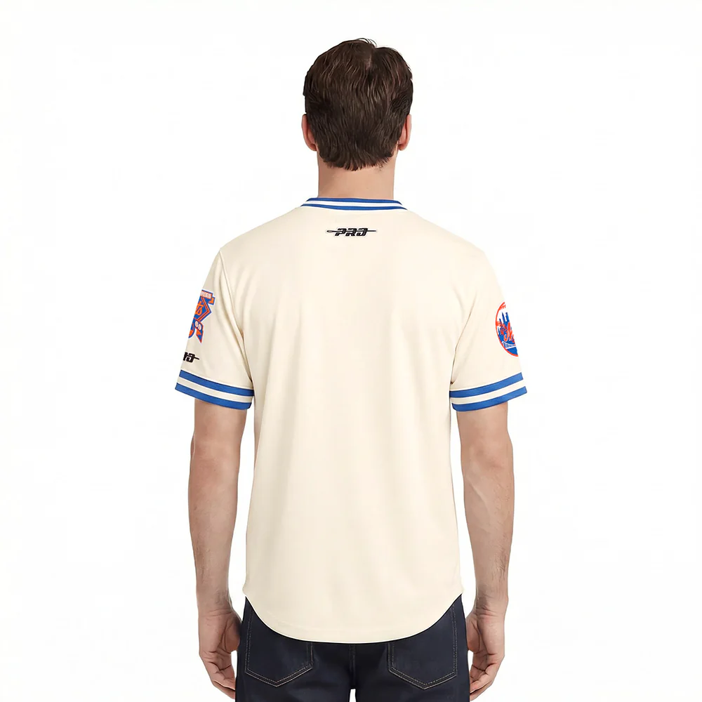 MLB NEW YORK METS RETRO CLASSICS MEN'S DK TOP (EGGSHELL/ROYAL BLUE) - Image 2