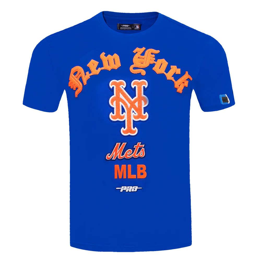 MLB NEW YORK METS OLD ENGLISH MEN'S TOP (ROYAL BLUE)