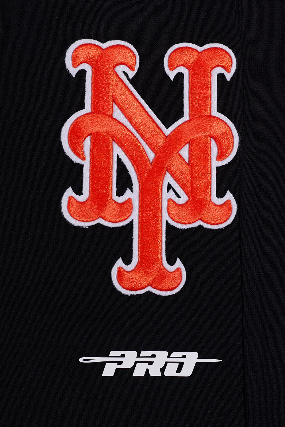 MLB NEW YORK METS SCRIPT TAIL MEN'S RIB FLEECE SWEATPANT (BLACK/ROYAL BLUE/BLACK) - Image 5