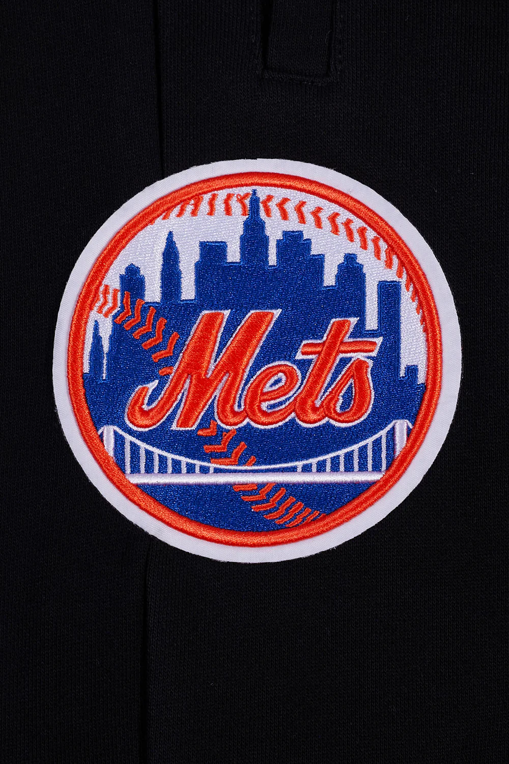 MLB NEW YORK METS SCRIPT TAIL MEN'S RIB FLEECE SWEATPANT (BLACK/ROYAL BLUE/BLACK) - Image 6