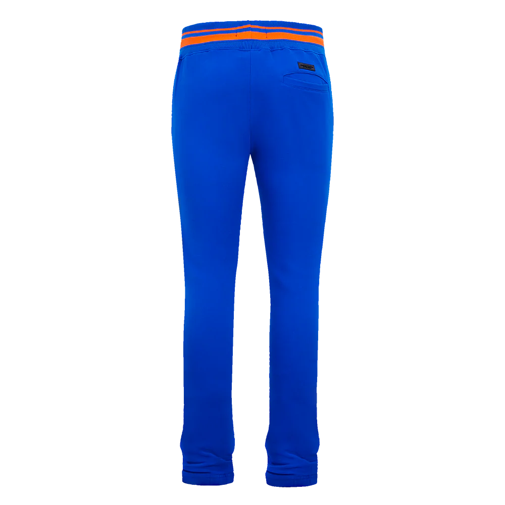 MLB NEW YORK METS SCRIPT TAIL MEN'S RIB FLEECE SWEATPANT (ROYAL/ORANGE/ROYAL) - Image 3