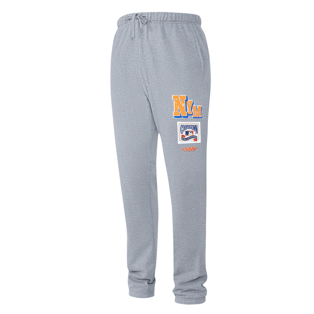 MLB NEW YORK METS BEST OF MEN'S FLC SWEATPANT (DARK HEATHER GRAY) - Image 4