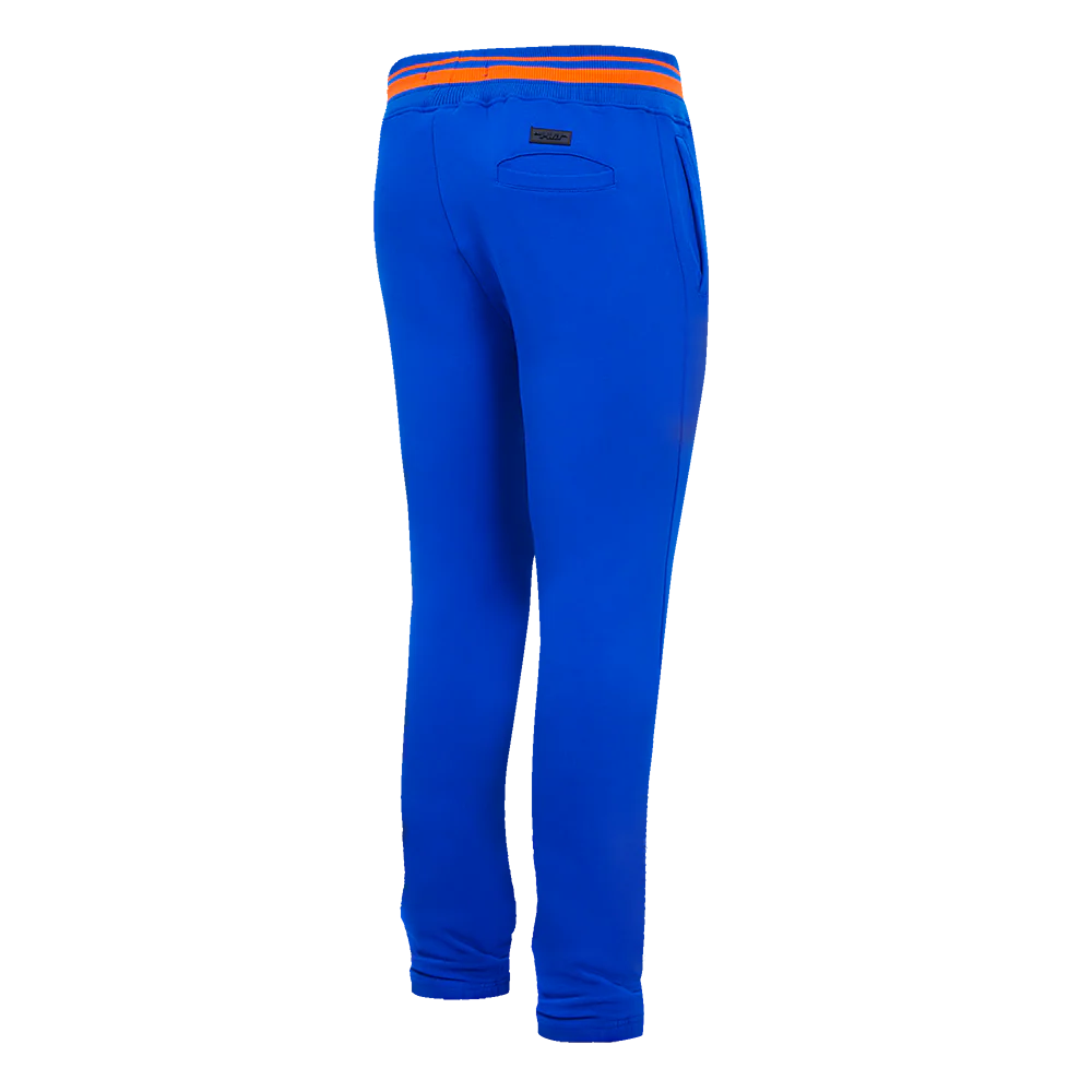 MLB NEW YORK METS CREST EMBLEM MEN'S RIB SWEATPANT (ROYAL/ORANGE/ROYAL) - Image 3