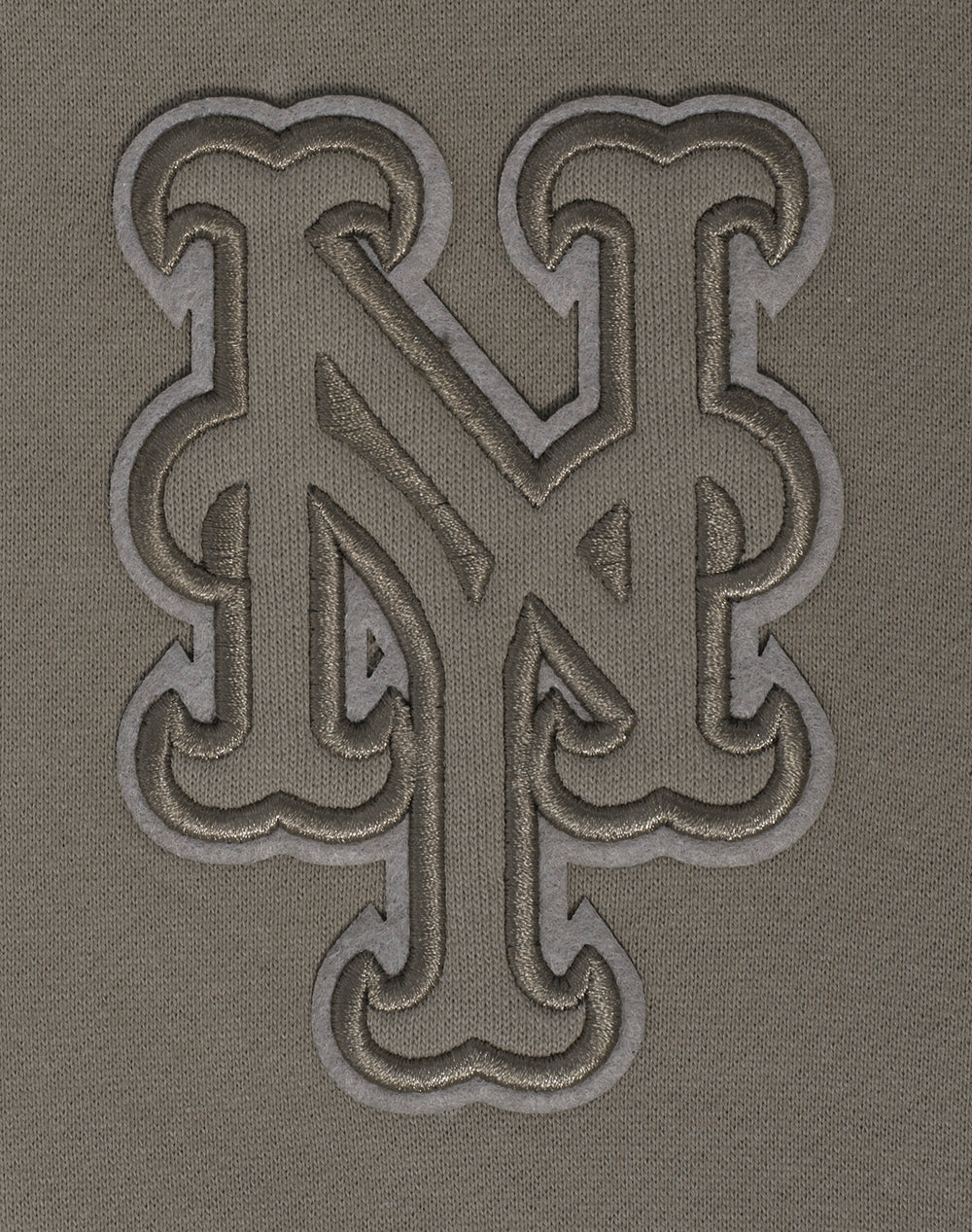 MLB NEW YORK METS NEUTRAL MEN'S DROP SHOULDER PULLOVER HOODIE (DARK TAUPE) - Image 5