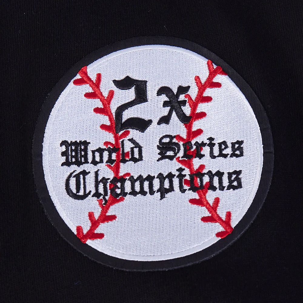 MLB NEW YORK METS PRO PREP RIB FLEECE PULLOVER HOODIE (BLACK/ROYAL BLUE/BLACK) - Image 8