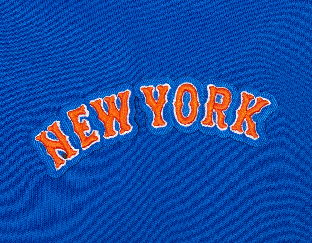 MLB NEW YORK METS TURN IT UP MEN'S DROP SHOULDER FLC PO HOODIE (ROYAL BLUE) - Image 7