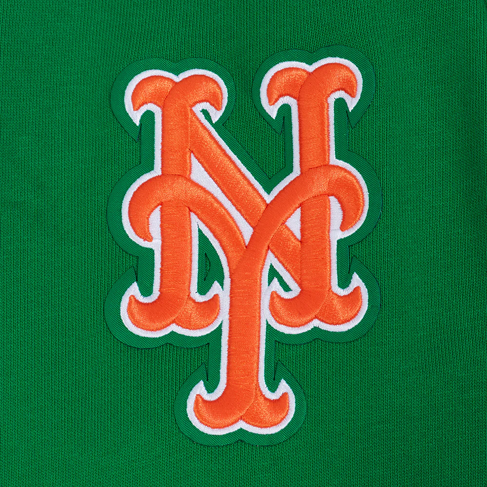 MLB NEW YORK METS SOUVENIR MEN'S FLEECE PULLOVER HOODIE (KELLY GREEN) - Image 8
