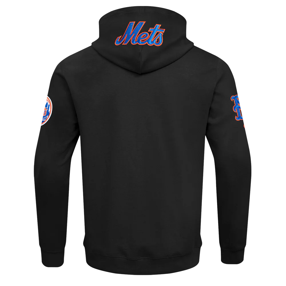 MLB NEW YORK METS CLASSIC WIND SUIT MEN'S WOVEN FULL ZIP PULLOVER HOODIE (BLACK) - Image 3