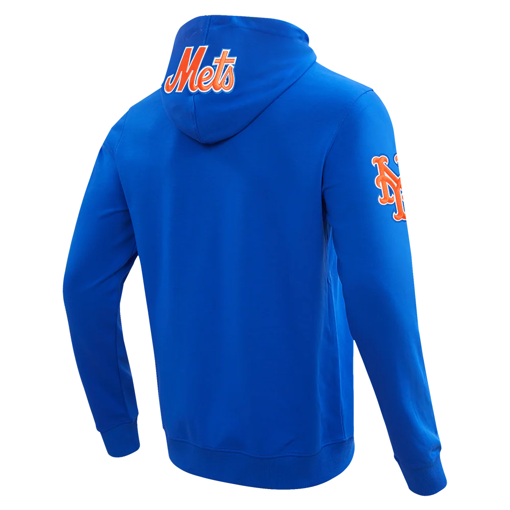 MLB NEW YORK METS CLASSIC WIND SUIT MEN'S WOVEN FULL ZIP PULLOVER HOODIE (ROYAL BLUE) - Image 4
