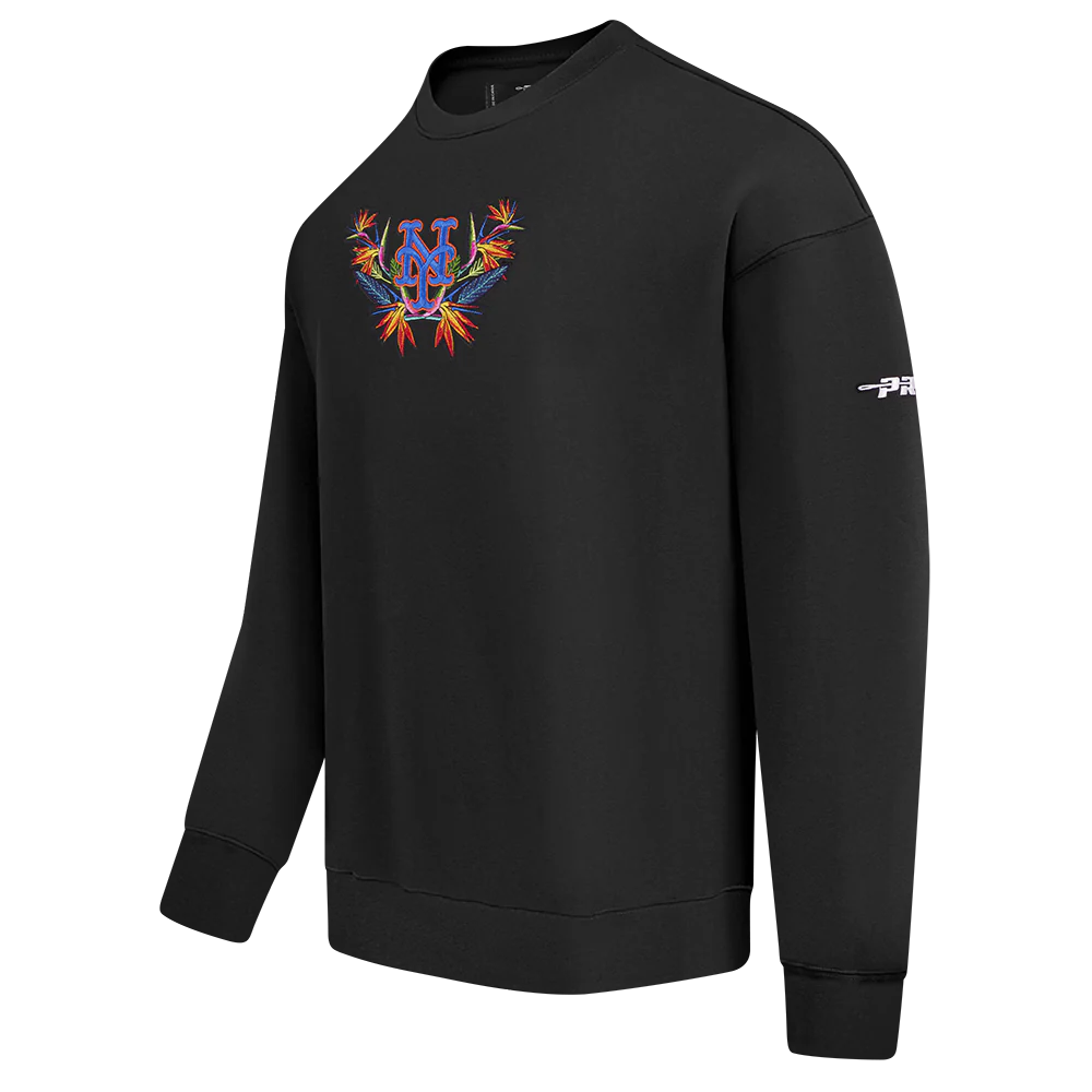MLB NEW YORK METS PARADISE MEN'S CREWNECK SWEATSHIRT (BLACK) - Image 3