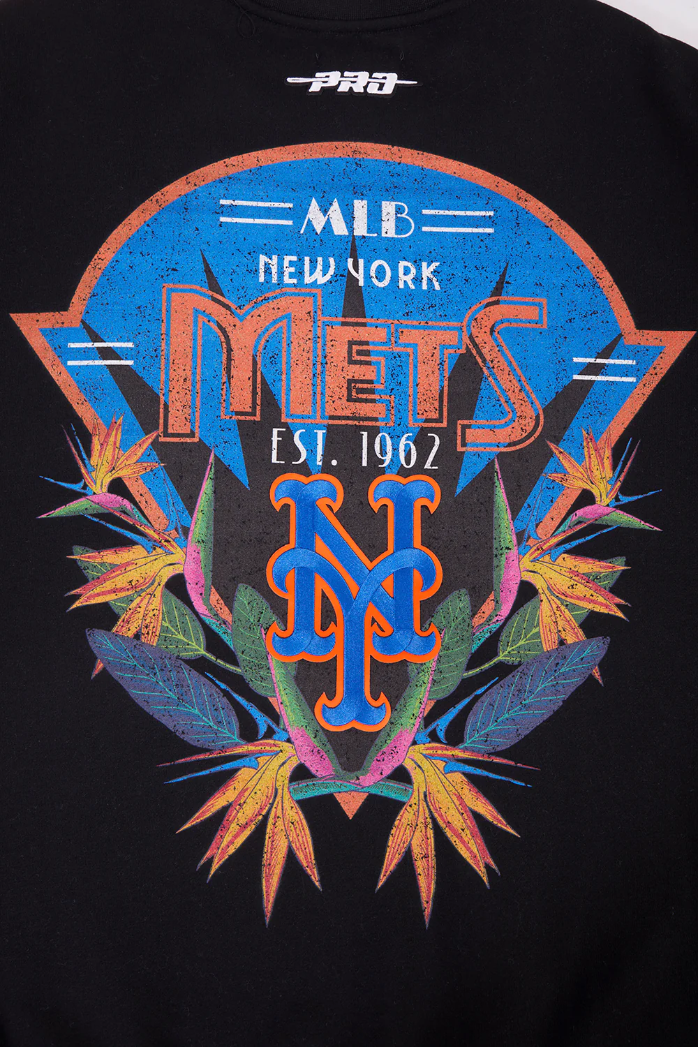 MLB NEW YORK METS PARADISE MEN'S CREWNECK SWEATSHIRT (BLACK) - Image 8