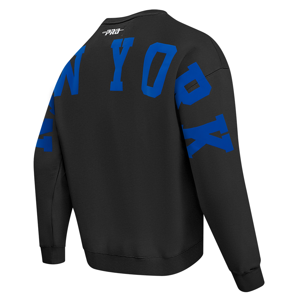 MLB NEW YORK METS WINGSPAN MEN'S DROP SHOULDER FLC CREWNECK (BLACK) - Image 5