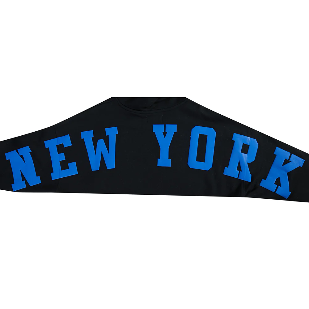 MLB NEW YORK METS WINGSPAN MEN'S DROP SHOULDER FLC PO HOODIE (BLACK) - Image 8