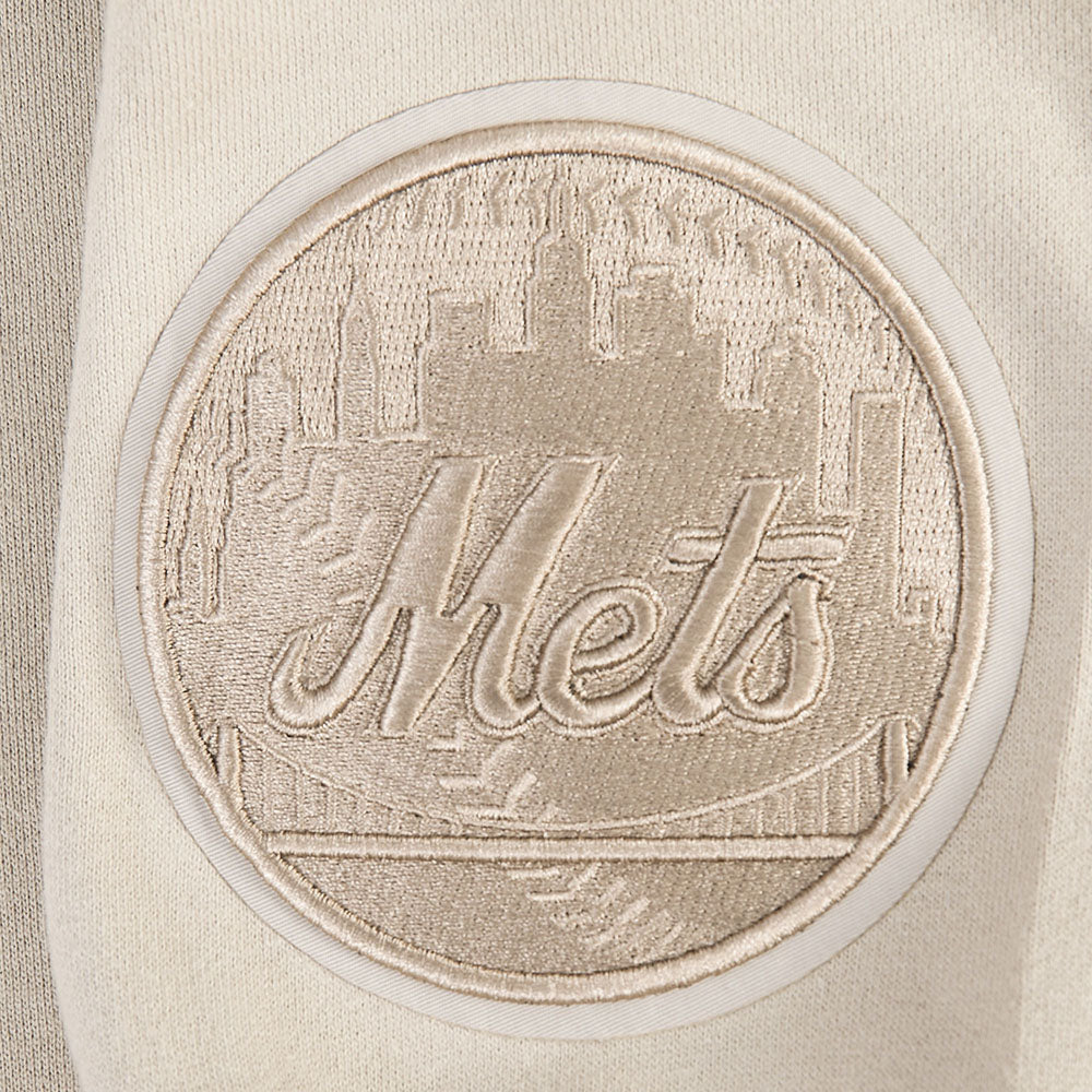 MLB NEW YORK METS WINGSPAN MEN'S DROP SHOULDER FLC PO HOODIE (TAUPE) - Image 7