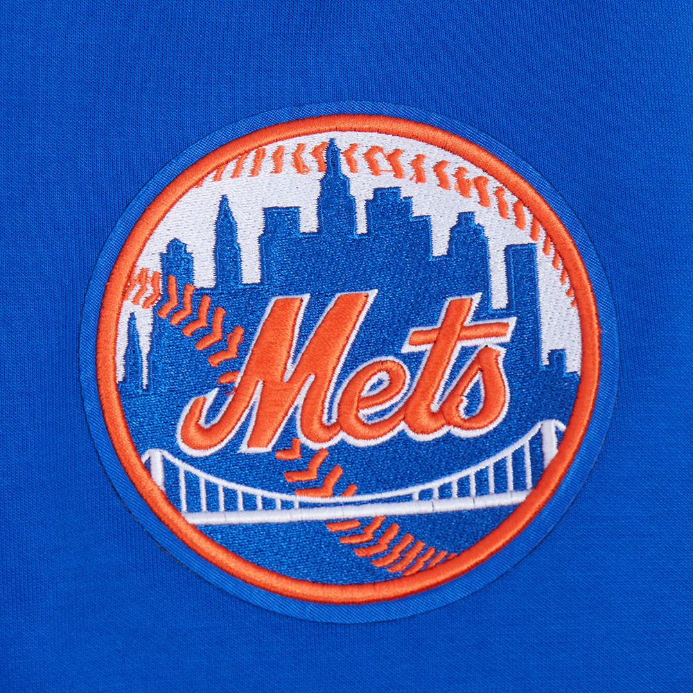 MLB NEW YORK METS CLASSIC CHENILLE MEN'S DK PO HOODIE (ROYAL BLUE) - Image 6